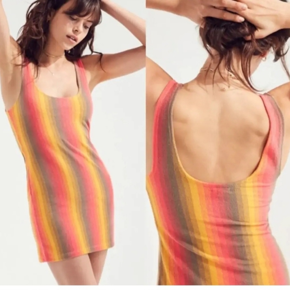 Urban Outfitters Ecote Lola Bodycon Mini Dress Terry Cloth Womens Size Small